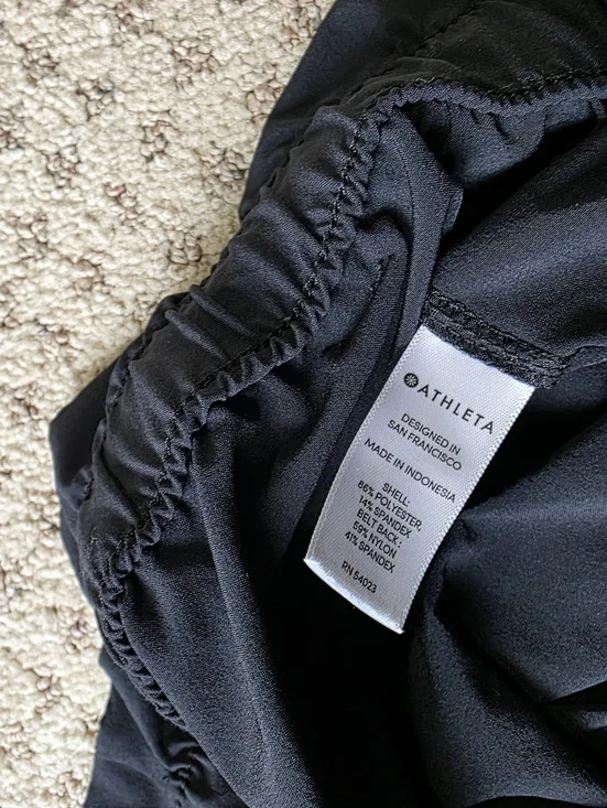 Athleta Black High-Waist Tie Shorts - Picture 7 of 8